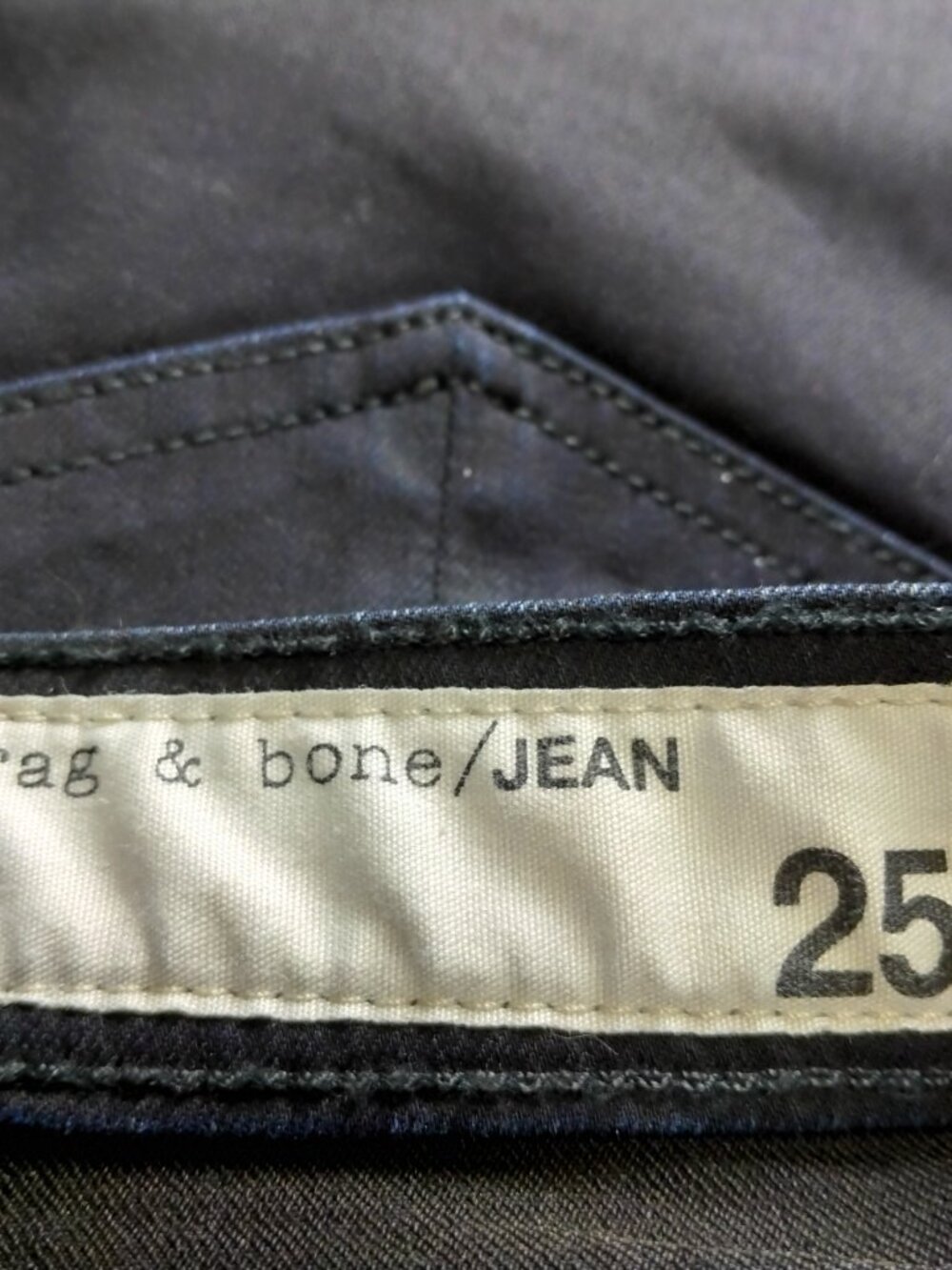Rag & Bone Legging Jeans Size 25 Midnight Black W15031382 Skinny Pockets Goth - Picture 5 of 6